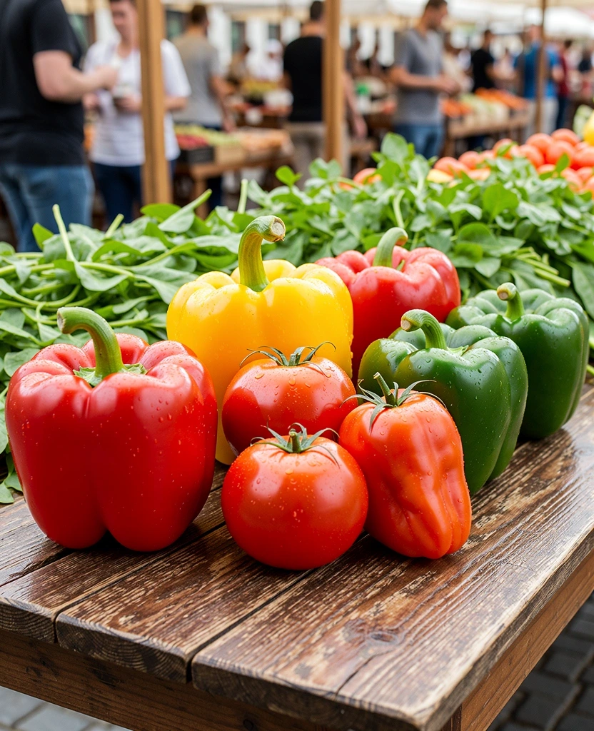 Produse proaspete în piață